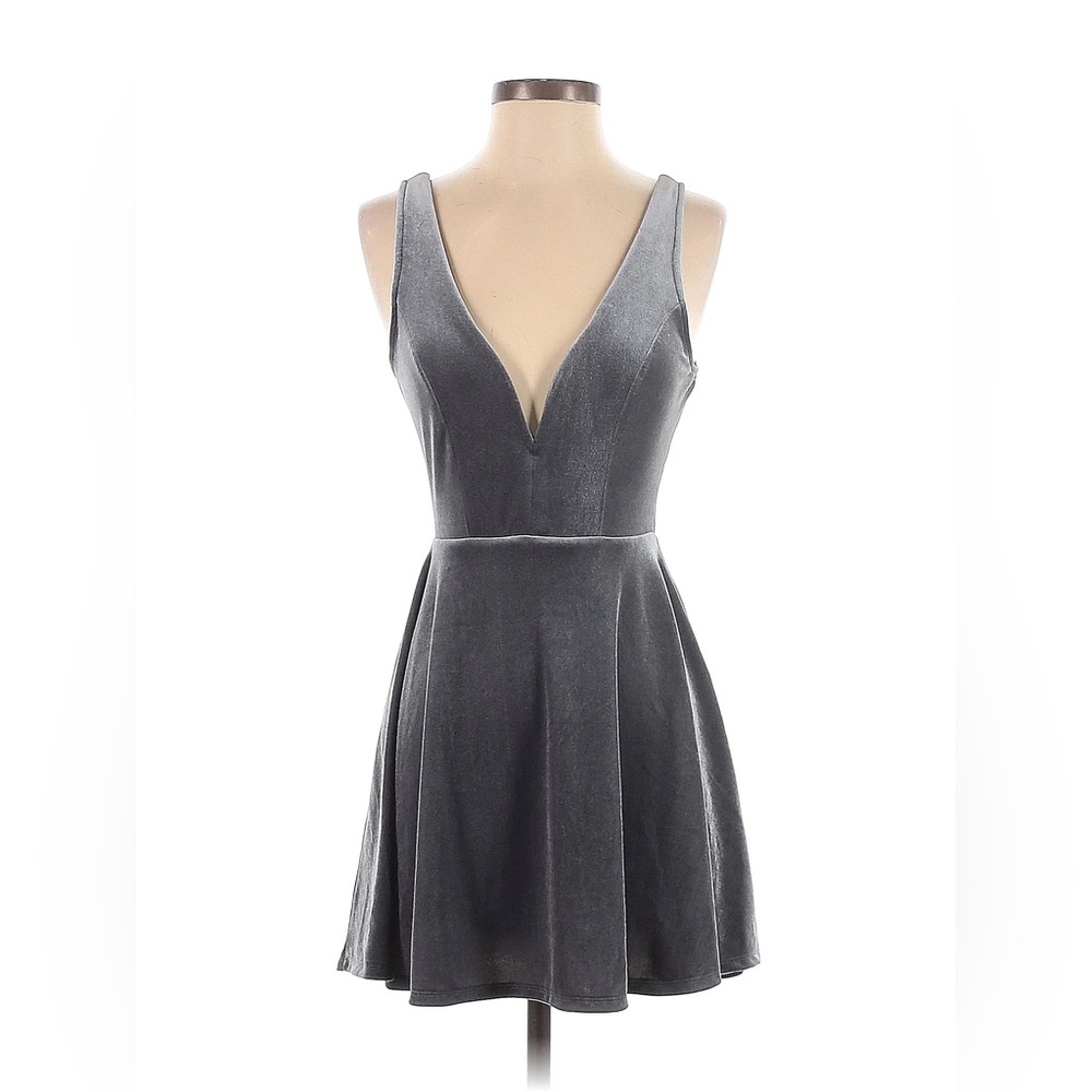 Express grey velvet cocktail dress . Xs